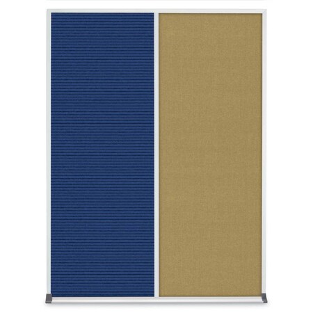 United Visual Products Double Door Radius Corkboard, 48"X36", G, UV8003-GOLD-APRICOT UV8003-GOLD-APRICOT
